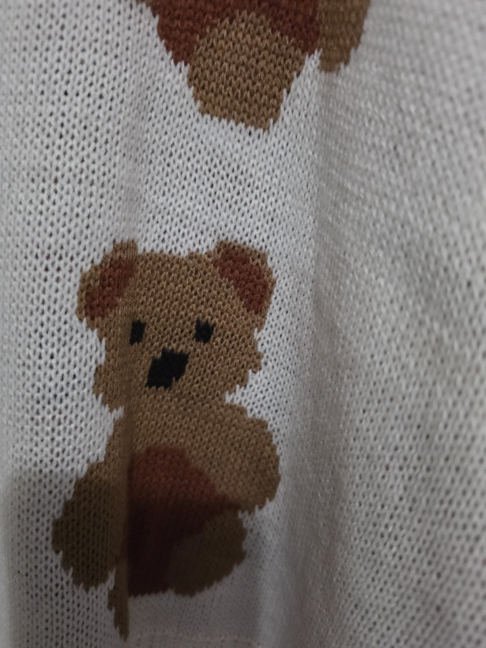 Just Polly New York Distressed Teddy Bear Sweater NWOT - Picture 7 of 11